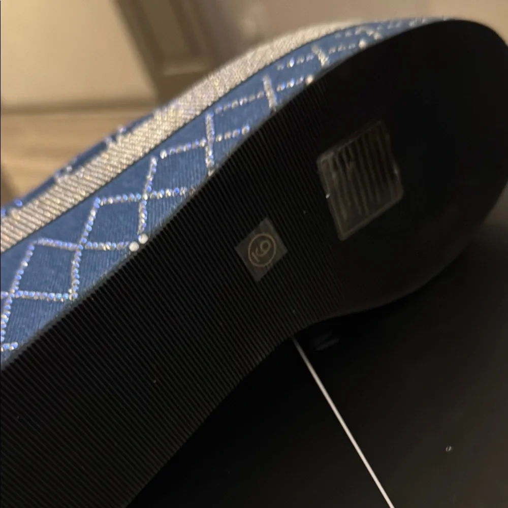 Cape Robbin❣️ Blue Denim Platform Wedge Mules/Slip-ons Women's Size 7 New in box